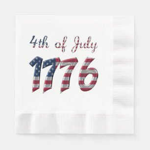 4. Juli 1776 Unabhängigkeitserklärung USA Serviette