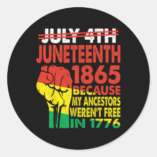4. Juli 1911 Frauen Männer Afrikanische Amerikanis Runder Aufkleber