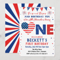 4. Juli 1. Geburtstag Einladung