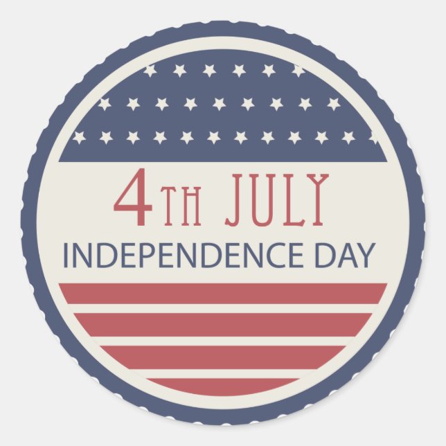 4. Juli 2010 Runder Aufkleber (Vorderseite)