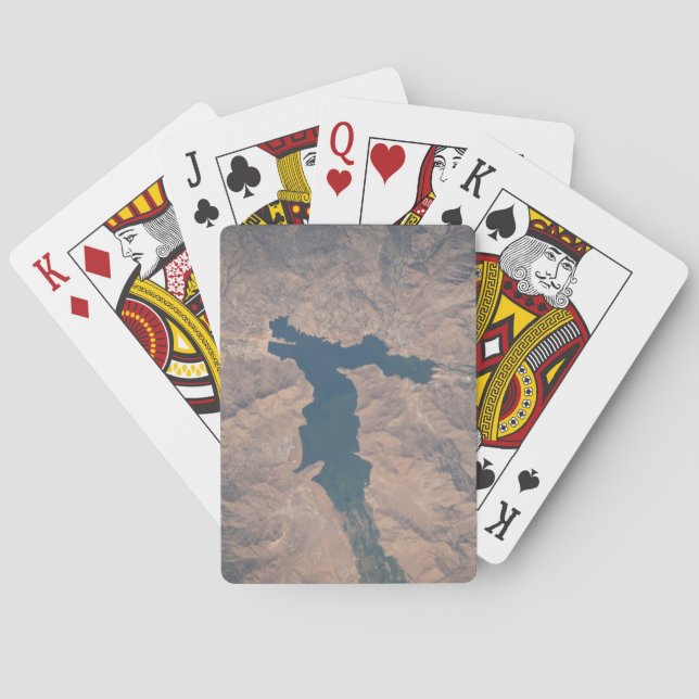 4. Juli 2019 - Isabella-See in Kalifornien. Spielkarten (Rückseite)
