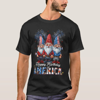4. Juli 2023 USA Patriotische Gnome Frohe Amerika T-Shirt