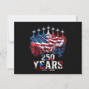 4. Juli 250 Jahre Jubiläum USA-Flagge 1776-20 Einladung