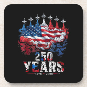 4. Juli 250 Jahre Jubiläum USA-Flagge 1776-20 Getränkeuntersetzer
