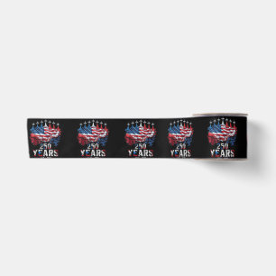 4. Juli 250 Jahre Jubiläum USA-Flagge 1776-20 Satinband