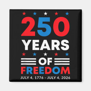 4. Juli 250-Jahres-Jubiläum USA-Flagge Amerika Magnet