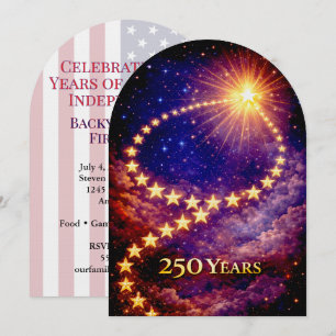 4. Juli 50 Sterne 250 Jahre USA BBQ Party Bogen Einladung