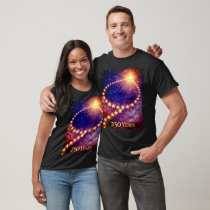 4. Juli 50 Sterne 250 Jahre USA Party Unisex T-Shirt
