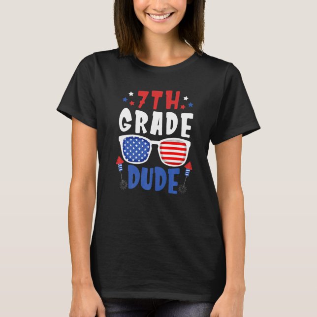 4. Juli 7. Klasse Typ zurück zum Kleinkind T-Shirt (Vorderseite)