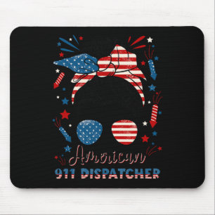 4. Juli 911 Dispatcher Amerikanische Flagge 911 Op Mousepad