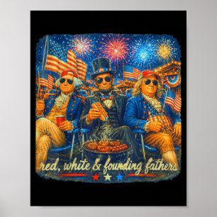 4. Juli Abraham Lincoln Vintage 250. Poster