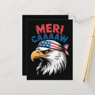 4. Juli Adler Freiheit Patriotisch Ankündigungspostkarte