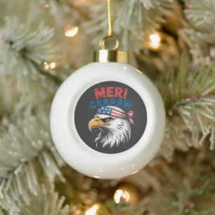 4. Juli Adler Freiheit Patriotisch Keramik Kugel-Ornament
