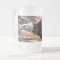 4. Juli-Adler mit amerikanischer Flagge