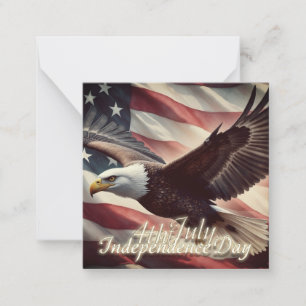 4. Juli Adler mit amerikanischer Flagge Mitteilungskarte