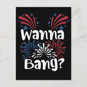 4. Juli Adult Humor Men Feuerwerk Joke Postkarte