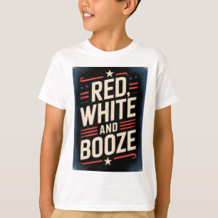 4. Juli Alkoholfete Rot Weiß und Alkohol T-Shirt