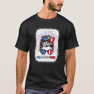 4. Juli All American Nurse Gebleichte T-Shirts Uno