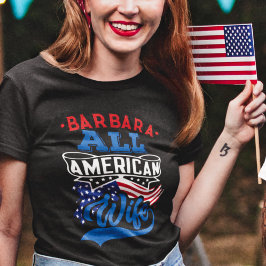 4. Juli Alle amerikanischen Ehefrau patriotische F T-Shirt