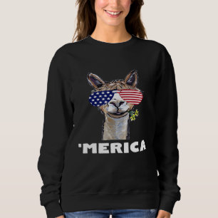 4. Juli Alpaca Patriotic Alpaca Llama Sweatshirt