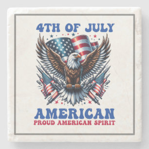 4. Juli American Eagle Sublimation-61001 Steinuntersetzer