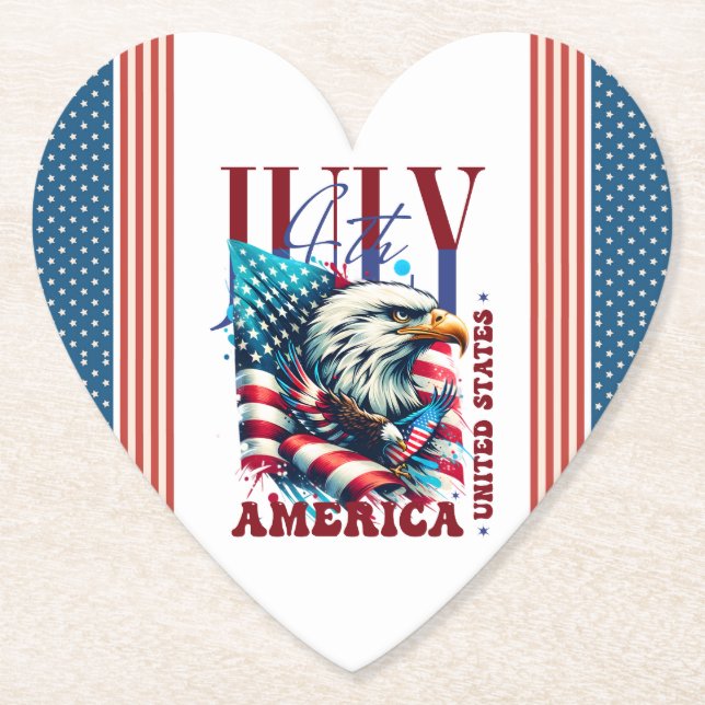 4. Juli American Eagle Sublimation-61904 Untersetzer (Vorderseite)