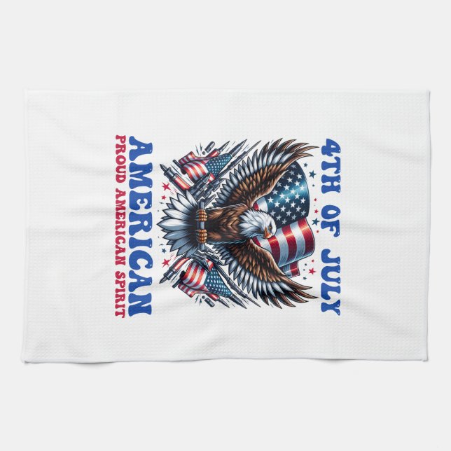 4. Juli American Eagle Sublimierung-61902 Geschirrtuch (Horizontal)