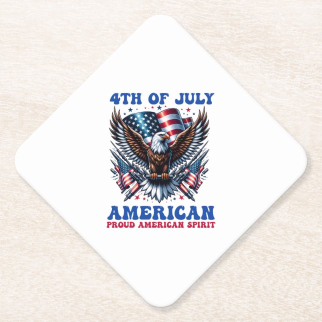 4. Juli American Eagle Sublimierung-61902 Untersetzer (Vorderseite)