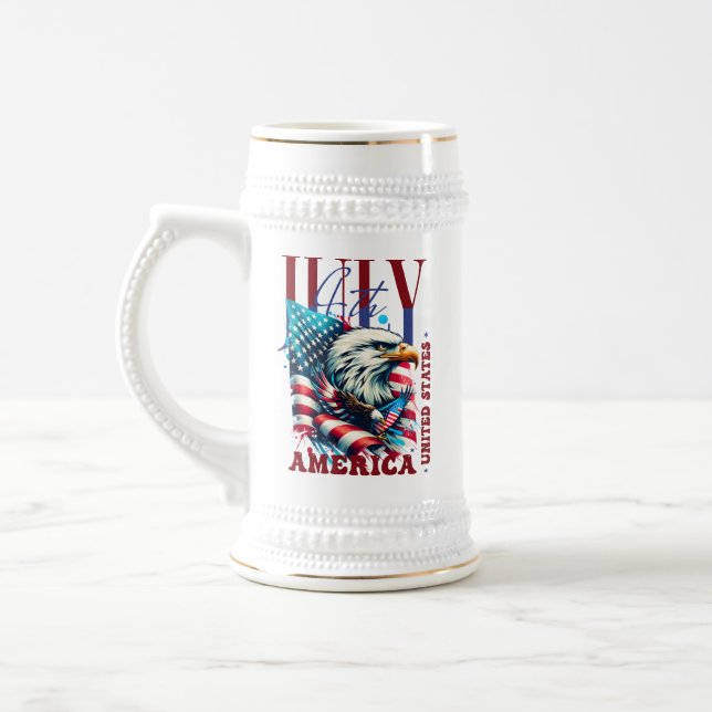 4. Juli American Eagle Sublimierung-61904 Bierglas (Links)