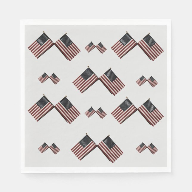 4. Juli American Flag Pattern Napkin Serviette (Vorderseite)
