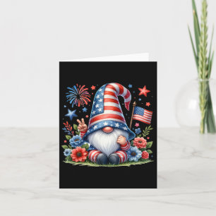 4. Juli American Patriotic Gnome Usa Independe Karte