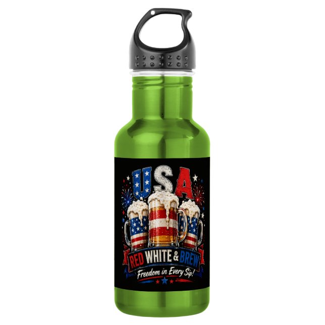 4. Juli Amerika 250. Edelstahlflasche (Vorderseite)