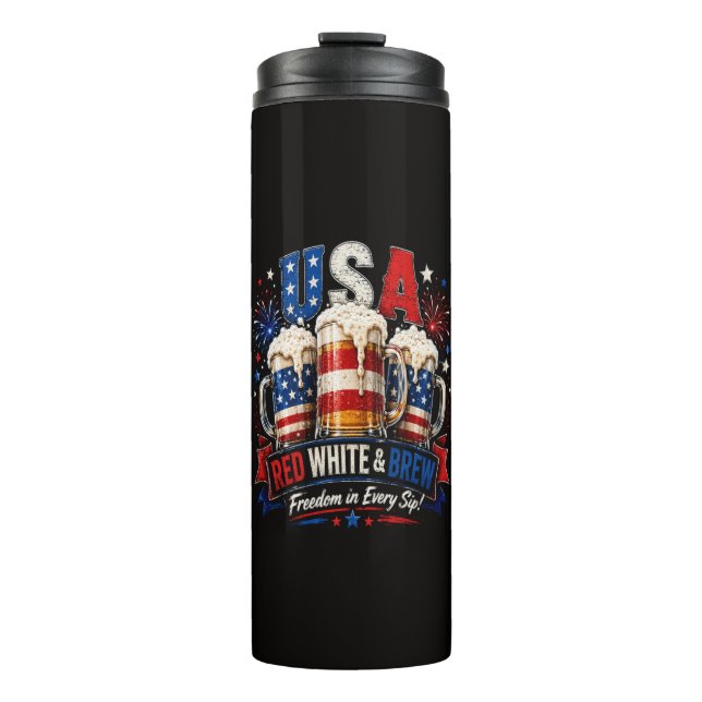 4. Juli Amerika 250. Thermosbecher (Vorderseite)