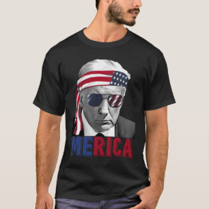 4. Juli Amerika Trump amerikanische Flagge USA T-Shirt