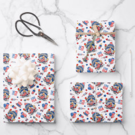 4. Juli Amerika Unabhängigkeit Frau Gnome Geschenkpapier Set