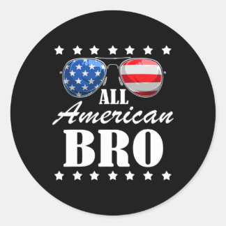 4. Juli Amerika Unabhängigkeitstag Patriot Usa Men Runder Aufkleber