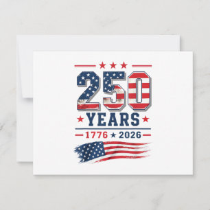 4. Juli Amerika US-Flagge Patriotisch 250. Jubiläu Feiertagskarte