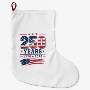 4. Juli Amerika US-Flagge Patriotisch 250. Jubiläu Großer Weihnachtsstrumpf