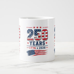 4. Juli Amerika US-Flagge Patriotisch 250. Jubiläu Jumbo-Tasse