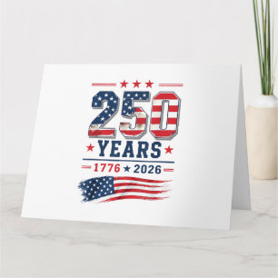 4. Juli Amerika US-Flagge Patriotisch 250. Jubiläu Karte
