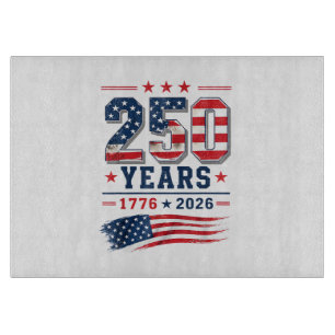4. Juli Amerika US-Flagge Patriotisch 250. Jubiläu Schneidebrett