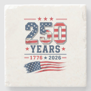 4. Juli Amerika US-Flagge Patriotisch 250. Jubiläu Steinuntersetzer