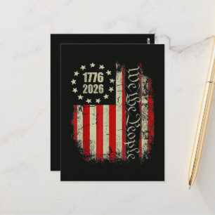 4. Juli Amerika US-Flagge Patriotisch Postkarte