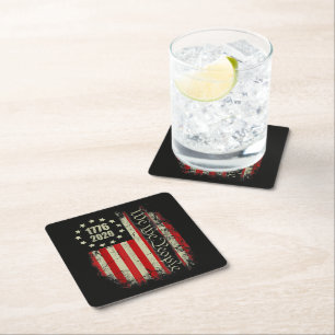 4. Juli Amerika US-Flagge Patriotisch Rechteckiger Pappuntersetzer