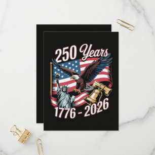 4. Juli Amerika US Patriotischer Adler Einladungspostkarte