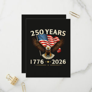 4. Juli Amerika US Patriotischer Adler Einladungspostkarte