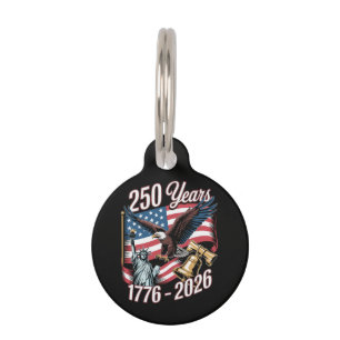 4. Juli Amerika US Patriotischer Adler Haustiermarke