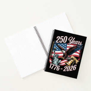 4. Juli Amerika US Patriotischer Adler Notizbuch