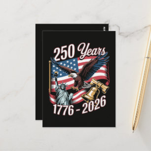 4. Juli Amerika US Patriotischer Adler Postkarte