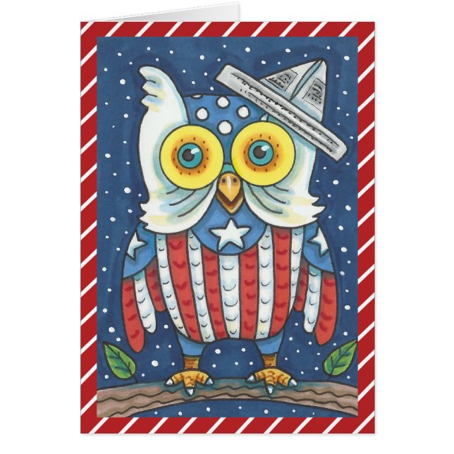 4. JULI AMERIKANISCHE EIGENSCHAFT GREETING CARD Ve (Vorne)